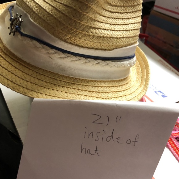 Beautiful tropical boat cap paper fisherman’s hat one size excellent condition - Picture 7 of 13